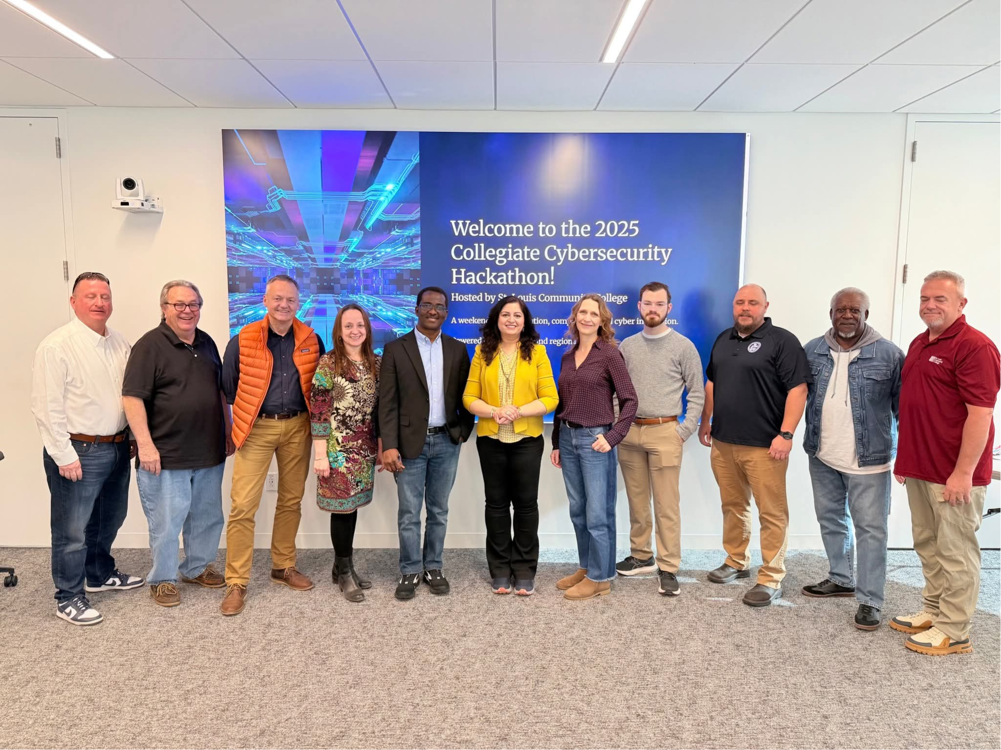 Organizers and advisors at the 2025 Collegiate Cybersecurity Hackathon